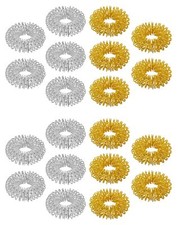 Anneau de Massage Set Anti Stress Acupression 10x Or, Grand, 10x Argent, Grand